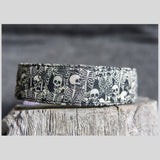 SKELETAI - medžiaginis 2.5 cm - 4 cm pločio antkaklis