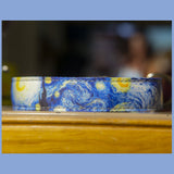 ŽVAIGŽDĖTA NAKTIS - 2,5 cm pločio spausdintos juostos antkaklis