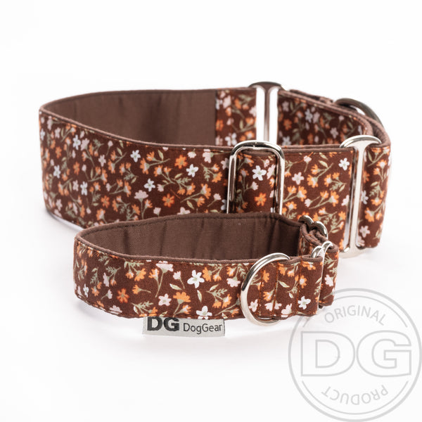 DG antkaklis BROWN MINI FLOWERS